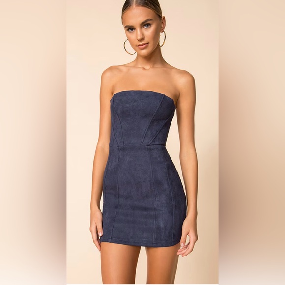 Superdown -Candice Bustier‎ Mini Dress Navy Blue Corset Bodycon Sz XS Revolve - Picture 3 of 8